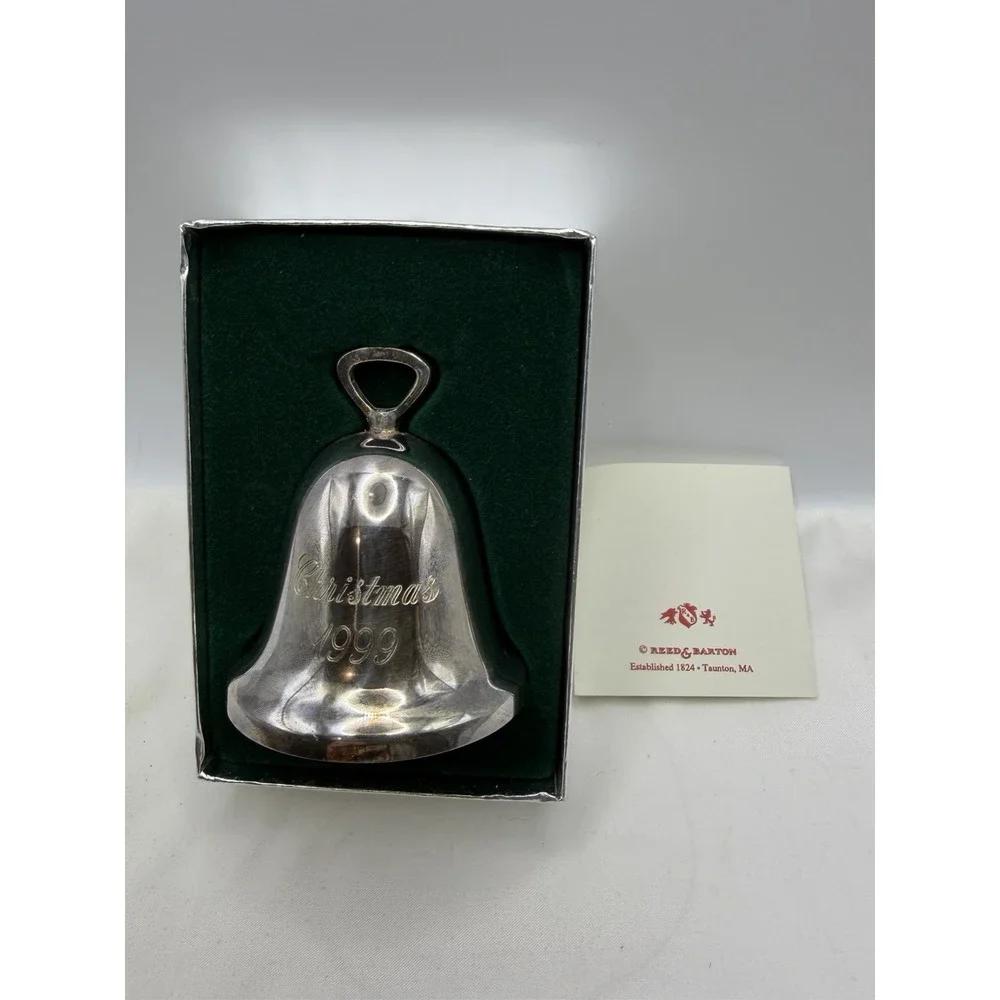 Vintage 1999 Reed & Barton Sliver Plated Christmas Bell Ornament